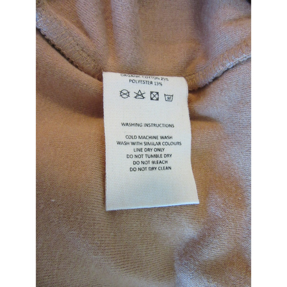 BARE by Charlie Holiday Camel Color Terry Towelling S Button Shirt Blouse - Picture 3 of 3